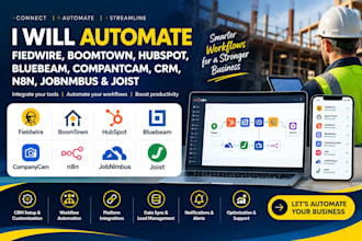 automate fieldwire boomtown hubspot bluebeam companycam crm n8n jobnimbus joist