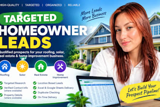 generate targeted homeowner leads for roofing and solar businesses lists