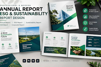 design annual report, esg report, sustainability report and corporate brochure
