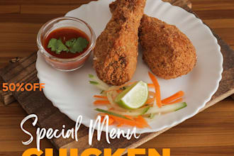design fast food and chicken social media posts
