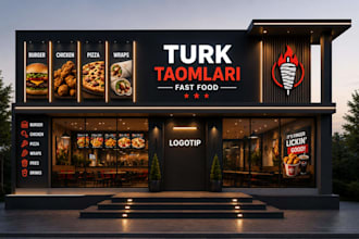 design a professional restaurant, cafe and fast food menu