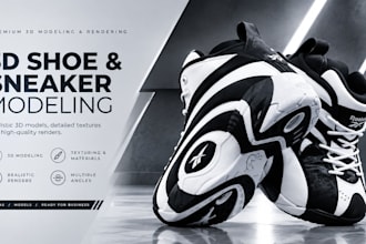 create realistic 3d shoe and sneaker models
