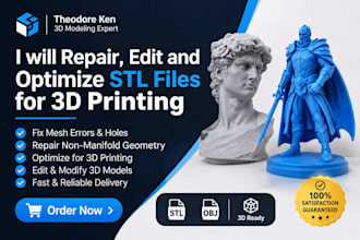 repair, edit and optimize stl files for 3d printing