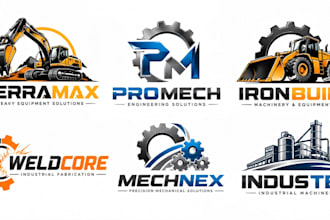 design a professional machinery, industrial, engineering mechanical machine logo