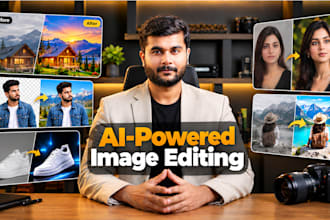 do fast photoshop editing, photo retouching, and e commerce product photos