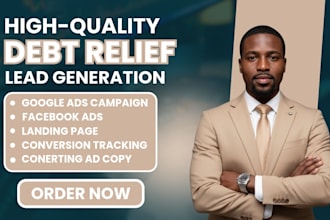 debt relief leads debt settlement debt consolidation debt relief facebook ads