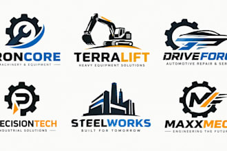 design a modern engineering, machinery, industrial, automotive mechanical logo
