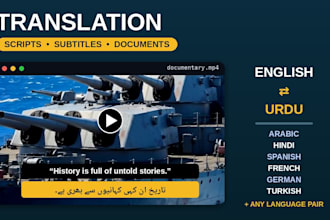translate your script, subtitles or documents into any language