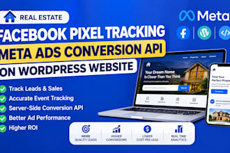 real estate facebook pixel tracking meta ads conversion API on wordpress website