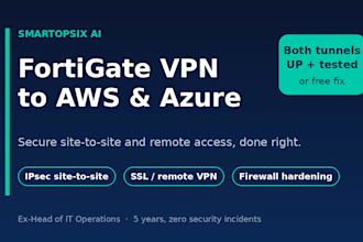 configure fortigate site to site VPN to AWS or azure and harden it