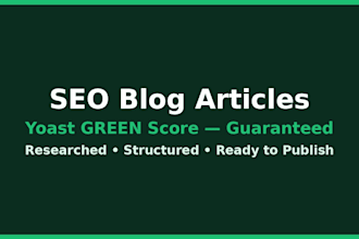write SEO blog articles with yoast green score and images