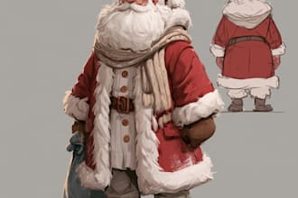 create cute and unique christmas character illustrations