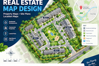 design real estate maps, property maps and site plans