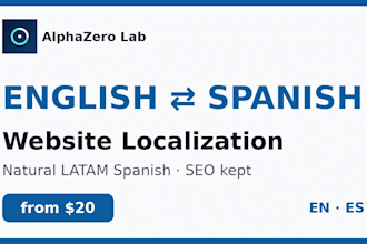 translate and localize your website from english to spanish