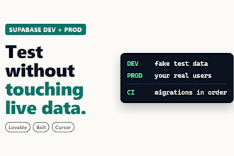 set up separate dev and production supabase for your lovable app