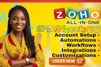 zoho salesiq, zoho desk, zoho form, zoho campaign, zoho book, zoho CRM setup