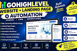 gohighlevel lead generation landing pages for local dental clinics, spa, gyms