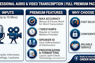 transcribe podcasts, interviews, and meetings accurately