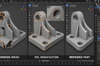 fix corrupted stl slicing errors, repair 3d models, prepare meshes for printing