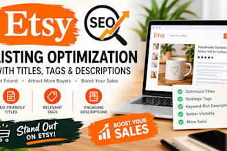 optimize etsy SEO with titles tags and descriptions