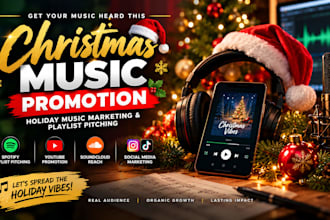 promote your christmas music with holiday music marketing and playlist pitching