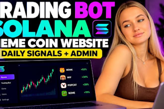 create solana memecoin website and crypto faucet website with admin panel