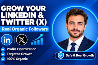 grow your linkedin and twitter followers organically with real people