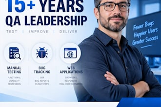 do manual testing, QA leadership, and bug tracking for your web application