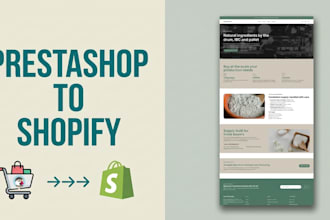 migrate prestashop to shopify with SEO 301 redirects and data transfer