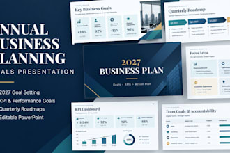 design an annual business planning and goals presentation design