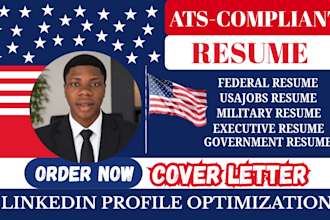 write a professional federal resume writing, government resume, for usajobs