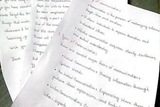 handwrite anything in beautiful handwriting