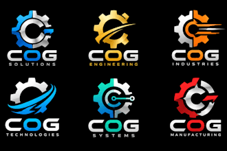 design a modern, mechanical, engineering, industrial, machinery cog logo