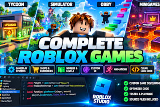 create a complete custom roblox game in roblox studio