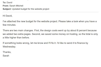 write professional emails in english
