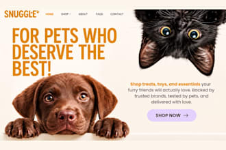 design pet shopify store pet website