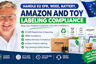 handle eu epr, weee, battery, amazon and toy labeling compliance