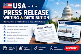 write professional US press release writing and distribution