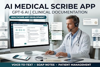 do healthcare app development hippa compliant gpt 6 ai medical scribe assistant