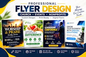 design professional church, event, and nonprofit flyers