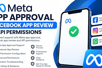 help with meta app approval, facebook app review and API permissions