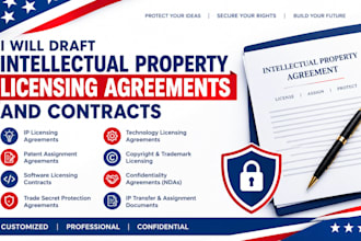 draft intellectual property licensing agreements and contracts