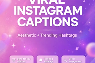 write aesthetic viral instagram captions