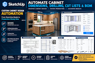 automate cabinet dimensions, drilling, cutting lists and bom