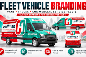 design professional fleet vehicle wraps and branding for vans and trucks