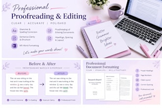 proofread, edit and format your assignments and reports