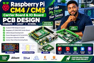 design raspberry pi cm4 cm5 carrier board, pcb schematic layout, cm5 io board