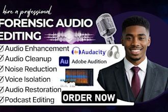 do expert audio repair, detect background voice, and enhance any audio