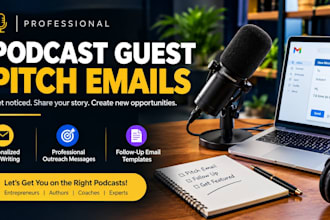 write professional podcast guest pitch emails and outreach messages