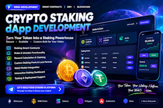 build a crypto staking dapp with smart contracts and reward dashboard